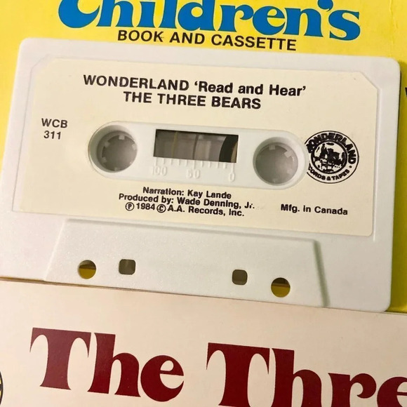 Vintage 1985 The Three Bears Read Along Book Cassette Tape - Picture 4 of 14